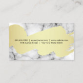 Goudborsgeborsteld lux marmer visitekaartje (Achterkant)