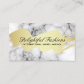 Goudborsgeborsteld lux marmer visitekaartje (Voorkant)