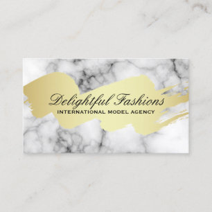 Goudborsgeborsteld lux marmer visitekaartje