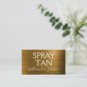 Goudborsgeborsteld metaal visitekaartje (Staand voorkant)