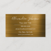 Goudborsgeborsteld metaal visitekaartje (Achterkant)