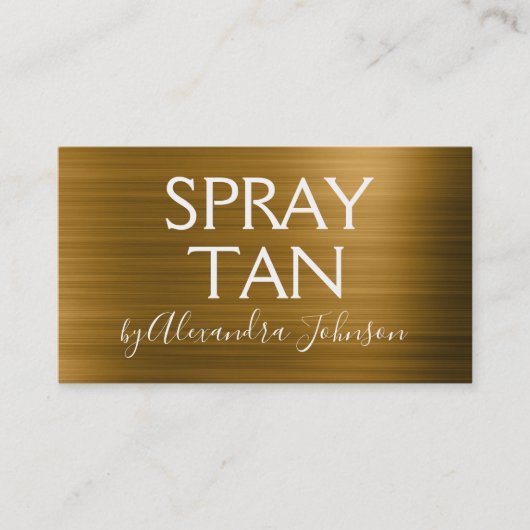 Goudborsgeborsteld metaal visitekaartje (Voorkant)