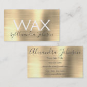 Goudborsgeborsteld metalen schoonheidswas visitekaartje (Voorkant / Achterkant)