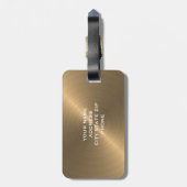 Goudborsgeborsteld metallisch monogram Initiaal Bagagelabel (Achterkant verticaal)