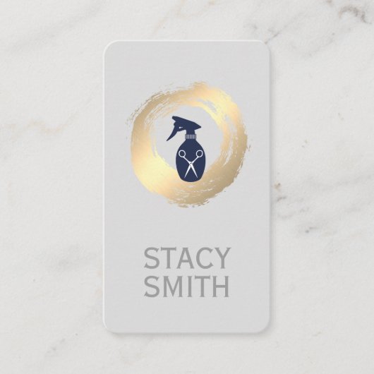 Goudborsgeborsteld water Flessoepsalon Visitekaartje (Voorkant)