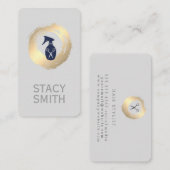 Goudborsgeborsteld water Flessoepsalon Visitekaartje (Voorkant / Achterkant)