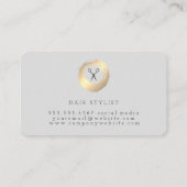 Goudborsgeborsteld water Flessoepsalon Visitekaartje (Achterkant)