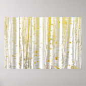 goudborstel Wit-vogelbos Poster (Voorkant)