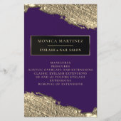 Goudborstelvlek elegante paarse vlieger flyer (Voorkant)