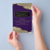 Goudborstelvlek elegante paarse vlieger flyer (Hand)