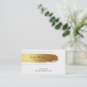 Goudborstelwerk modern design-visitekaartje visitekaartje (Staand voorkant)