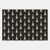 Goudbos met rode bomen op vast zwart inpakpapier vel (Voorkant)