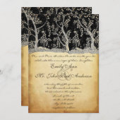 Goudbosse Romantische Bondbruidsuitnodigingen Kaart (Voorkant / Achterkant)