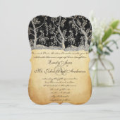 Goudbosse Romantische Bondbruidsuitnodigingen Kaart (Staand voorkant)