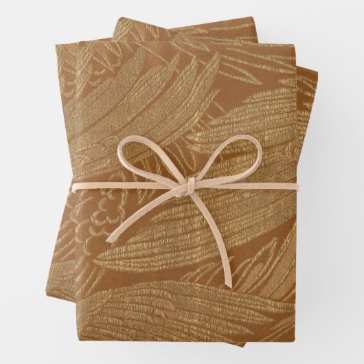 goudbracotobrocade inpakpapier vel (In situ)