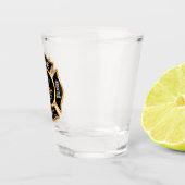 Goudbrandblusafdeling brandbluspenningbadge shot glas (Rechts)