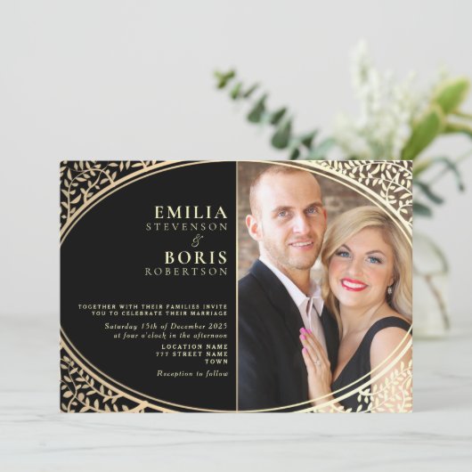 goudbruidbruidjes kaart (Staand voorkant)