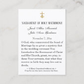 Goudbruiloft Heilige Kaart Miraculous Medal Visitekaartje (Achterkant)