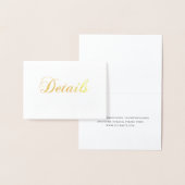 Goudbruiloft. Klassieke folie details kaart gevouw (Display)