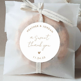 Goudbruiloft met een vriendelijke groet ronde sticker