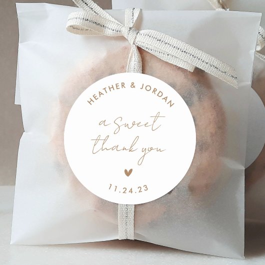 Goudbruiloft met een vriendelijke groet ronde sticker