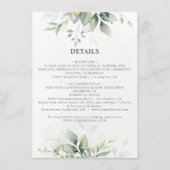 Goudbruiloft met eucalyptusbladgoud in Castro Informatiekaartje (Voorkant)