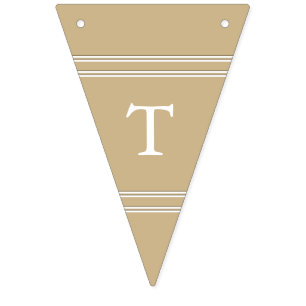 Goudbruiloft met gebrande steen vlaggetjes