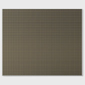 Goudbruin en zwart klassiek spijkerkoppatroon cadeaupapier (Vlak)