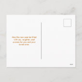 Goudbruin Happy New Year Holiday Briefkaart (Achterkant)