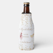 goudbruin kakkerlak goudglitter brunch flesjeskoeler (Fles Voorkant)