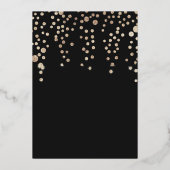 goudbruin kakkerlak goudglitter brunch folie uitnodiging (Achterkant)