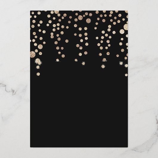 goudbruin kakkerlak goudglitter brunch folie uitnodiging (Achterkant)