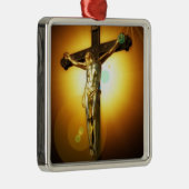 Goudbruin Kruisbeeld Kerst Keramische Versiering Metalen Ornament (Rechts)