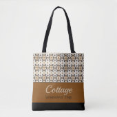 Goudbruin met zwart tote bag (Voorkant)