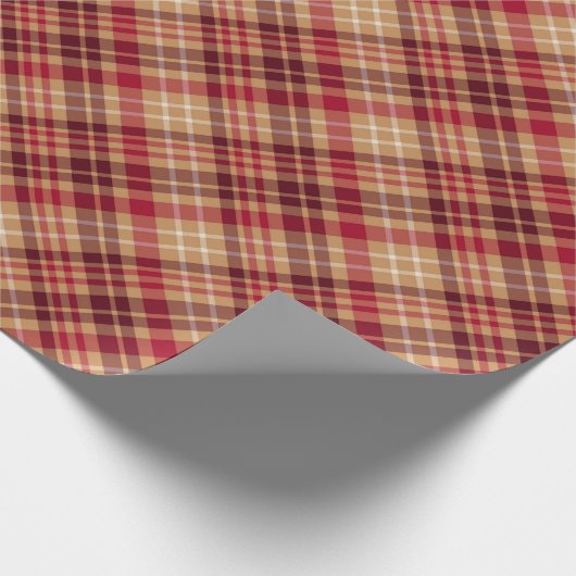  goudbruin rood diagonaal - donkerrood cadeaupapier (Hoek)