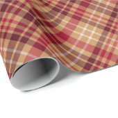 goudbruin rood diagonaal - donkerrood cadeaupapier (Rol Hoek)