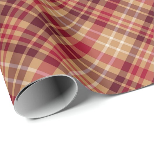 goudbruin rood diagonaal - donkerrood cadeaupapier (Rol Hoek)