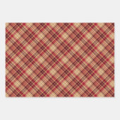 goudbruin rood diagonaal - donkerrood inpakpapier vel (Voorkant 3)