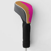Goudbruin RozeSpetters Golfheadcover (Schuin)