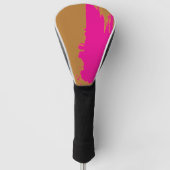 Goudbruin RozeSpetters Golfheadcover (Voorkant)