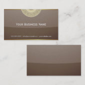 goudbruin Visitekaartje van bruin glas (Voorkant / Achterkant)