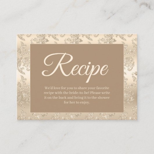 Goudbruin Vrijgezellenfeest Recept Enclosure Kaart (Voorkant)