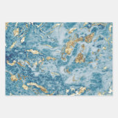 Goudbruin zwamblauw inpakpapier vel (Voorkant)