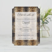 Goudbruin Zwart Ivoor Slangenhuid Kaart (Staand voorkant)