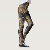 Goudbruin Zwart Ivoor Slangenhuid Leggings (Rechts)