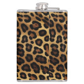 Goudbruin Zwart Luipaard Dierenprint Heupfles (Achterkant)