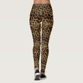 Goudbruin Zwart Luipaard Dierenprint Leggings (Achterkant)