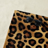 Goudbruin Zwart Luipaard Dierenprint Strandlaken (In situ)
