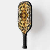 Goudbruinachtig glas pickleball paddle (Links)