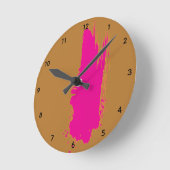 Goudbruine acrylaat wandklok (Hoek)
